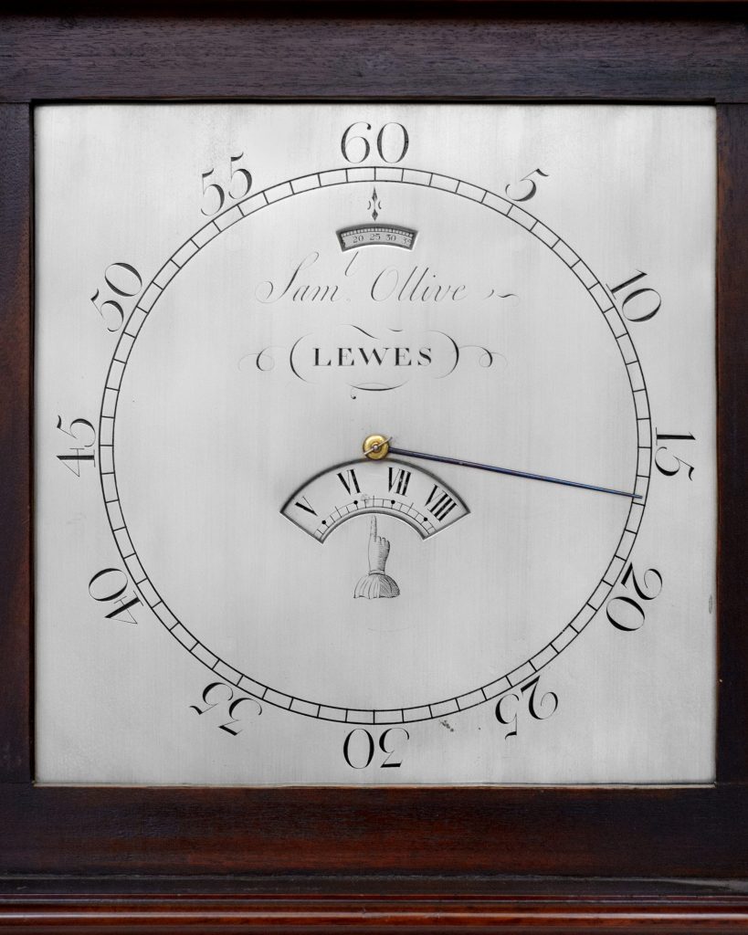 Samuel Ollive of Lewes. Longcase Regulator. Ca 1770. W.F.Bruce
